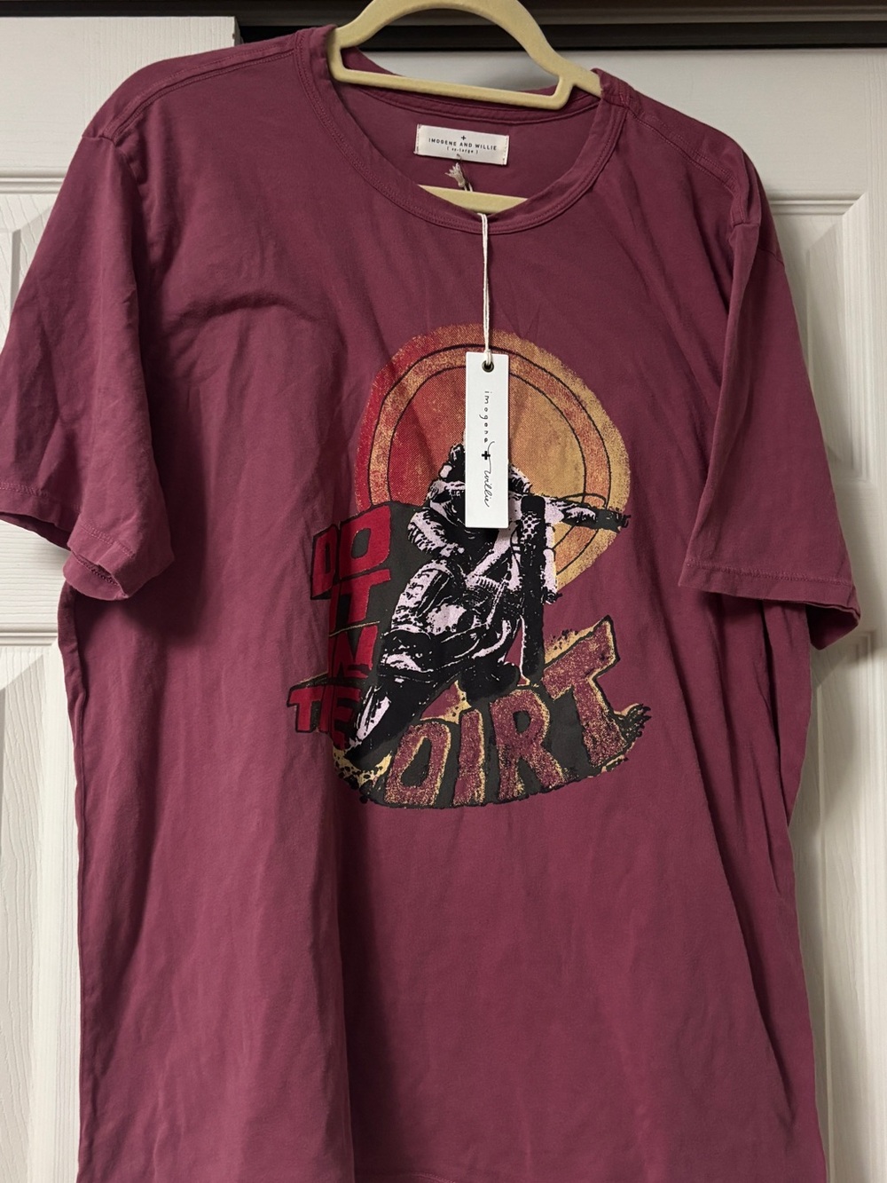 imogene + willie Mauve Burgundy Graphic Short-Sleeve Tee
